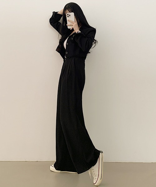 gossip!ロサンゼルス(ゴシップロサンゼルス)の「テーラードジャケットパンツ セットアップ(セットアップ・レディース・ブラック/オフホワイト/ブラウン/カーキ/ピンク・S/M/L)」の17枚目の写真