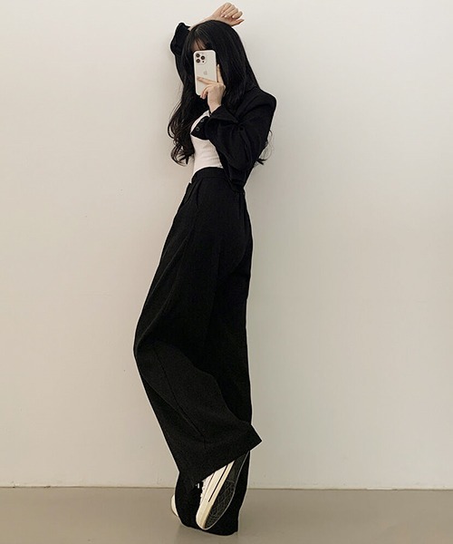 gossip!ロサンゼルス(ゴシップロサンゼルス)の「テーラードジャケットパンツ セットアップ(セットアップ・レディース・ブラック/オフホワイト/ブラウン/カーキ/ピンク・S/M/L)」の15枚目の写真