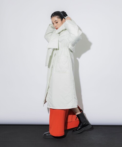 完売間近！】キルティングフーディーコート｜軽量/保温/保湿（ダウン