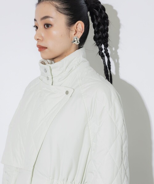 UNITED TOKYO（ユナイテッドトウキョウ）の「【完売間近！】キルティングフーディーコート｜軽量/保温/保湿（ダウンジャケット/コート・レディース・ホワイト/ブラック・FREE）」の14枚目の写真