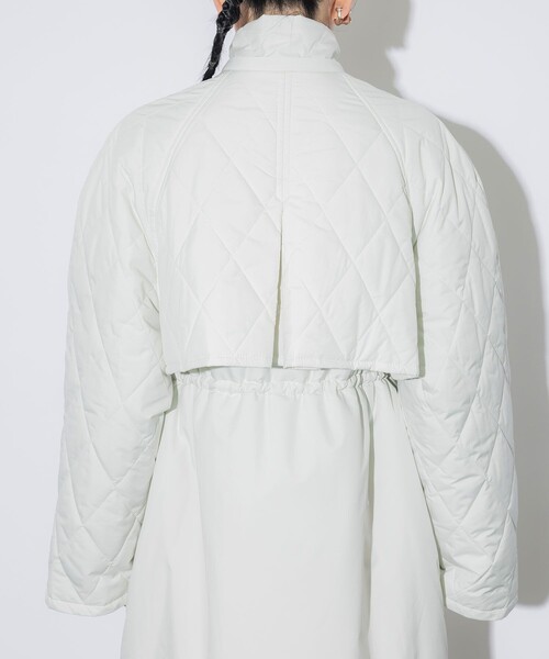 UNITED TOKYO（ユナイテッドトウキョウ）の「【完売間近！】キルティングフーディーコート｜軽量/保温/保湿（ダウンジャケット/コート・レディース・ホワイト/ブラック・FREE）」の16枚目の写真