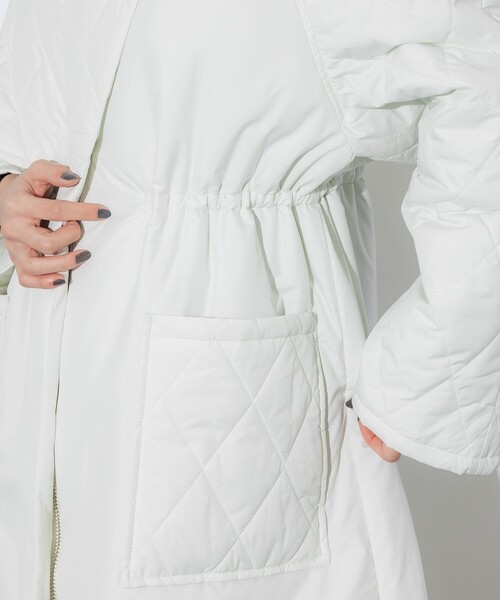 UNITED TOKYO（ユナイテッドトウキョウ）の「【完売間近！】キルティングフーディーコート｜軽量/保温/保湿（ダウンジャケット/コート・レディース・ホワイト/ブラック・FREE）」の18枚目の写真