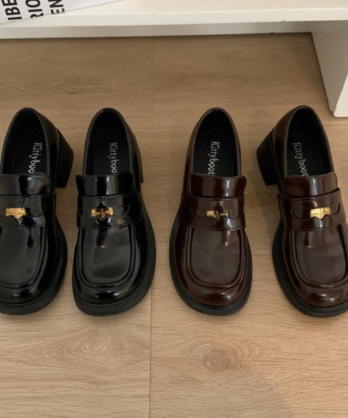 Chick(チック)の「▲厚底コインローファー(ローファー・レディース・ブラウン/ブラック・24/24.5/23.5)」の4枚目の写真