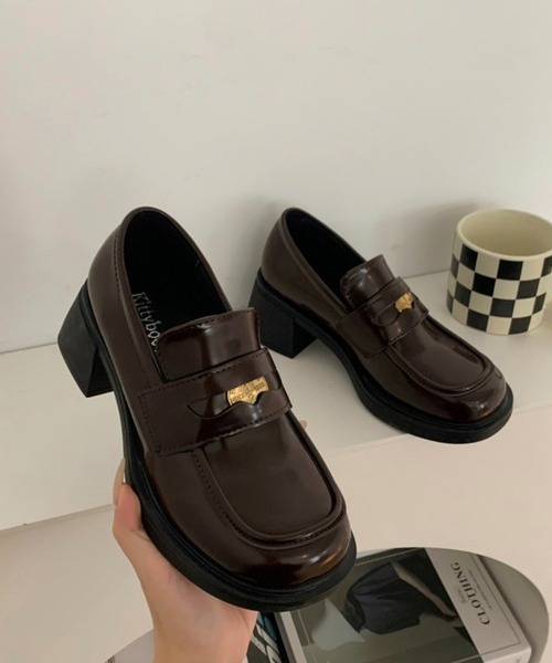 Chick(チック)の「▲厚底コインローファー(ローファー・レディース・ブラウン/ブラック・24/24.5/23.5)」の10枚目の写真