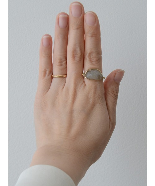 パリピブタ　リング　天然石 pibico モルダバイト 原石 リング 約12号 59｜天然石 アクセサリー