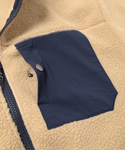 PEN FIELD（ペンフィールド）の「【Penfield】【あったか】ボアフリース・ジップアップジャケット（ブルゾン・キッズ・グリーン/ブラック/ベージュ・140cm/150cm/170cm/160cm）」の13枚目の写真