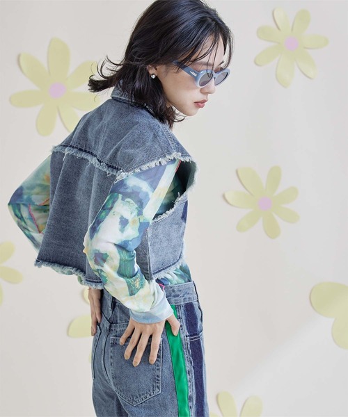 miette(ミエット)の「アシンメトリーフリンジデニムベスト(ベスト・レディース・ブルー・FREE)」の9枚目の写真
