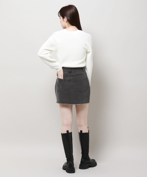 3.3 Field Trip （3.3フィールドトリップ）の「3.3 Field Trip／デニムミニスカート 2981256（デニムスカート・レディース・ブルー/ブラック・LARGE/MEDIUM）」の9枚目の写真
