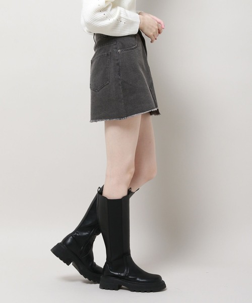 3.3 Field Trip （3.3フィールドトリップ）の「3.3 Field Trip／デニムミニスカート 2981256（デニムスカート・レディース・ブルー/ブラック・LARGE/MEDIUM）」の10枚目の写真