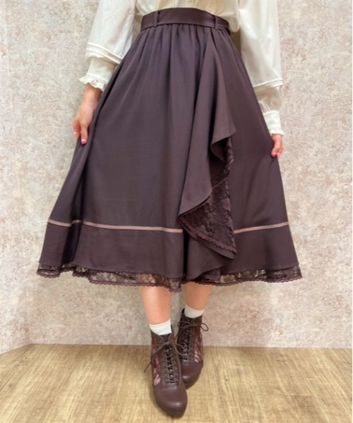 axes femme（アクシーズファム）の「マルチＷＡＹフリルスカート（スカート・レディース・パープル/ダークブラウン/ブラック/ネイビー/カーキ/ピンク・FREE）」の3枚目の写真