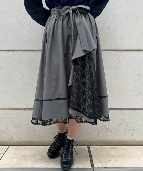 axes femme（アクシーズファム）の「マルチＷＡＹフリルスカート（スカート・レディース・パープル/ダークブラウン/ブラック/ネイビー/カーキ/ピンク・FREE）」の4枚目の写真