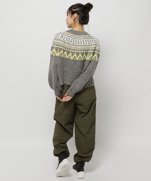 niko and...（ニコアンド）の「モールラメノルディックニットプルオーバー（ニット/セーター・レディース・ネイビー/アイボリー/チャコール・SHORT/BIG(L)）」の15枚目の写真