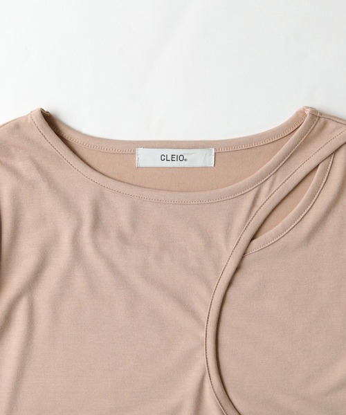 CLEIO（クレイオ）の「【CLEIO】カーブカットシャーリングプルオーバー/CURVE CUT PULLOVER/980-11617（Tシャツ/カットソー・レディース・アイボリー/ベージュ・FREE）」の3枚目の写真
