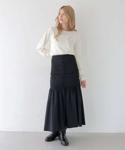 tシャツ 「CLEIO」カーブカットシャーリングプルオーバー レディース セール】【CLEIO】カーブカットシャーリングプルオーバー（T