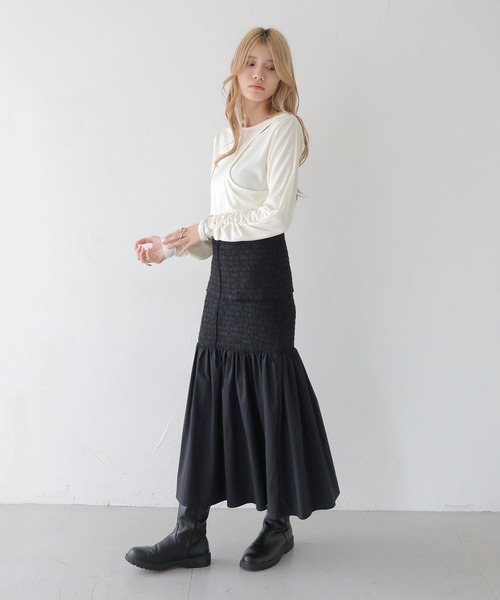 CLEIO（クレイオ）の「【CLEIO】カーブカットシャーリングプルオーバー/CURVE CUT PULLOVER/980-11617（Tシャツ/カットソー・レディース・アイボリー/ベージュ・FREE）」の21枚目の写真