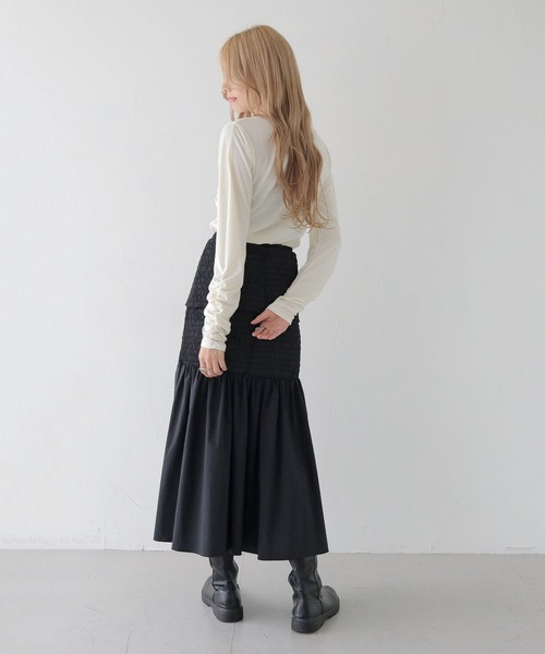 CLEIO（クレイオ）の「【CLEIO】カーブカットシャーリングプルオーバー/CURVE CUT PULLOVER/980-11617（Tシャツ/カットソー・レディース・アイボリー/ベージュ・FREE）」の22枚目の写真