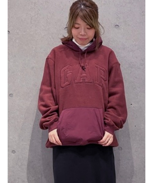 GAP（ギャップ）の「プロフリース GAPアーチロゴ パーカー(ユニセックス)（パーカー・メンズ・ネイビー/レッド/ブラウン/グリーン・M/S/XL/L/XS）」の6枚目の写真