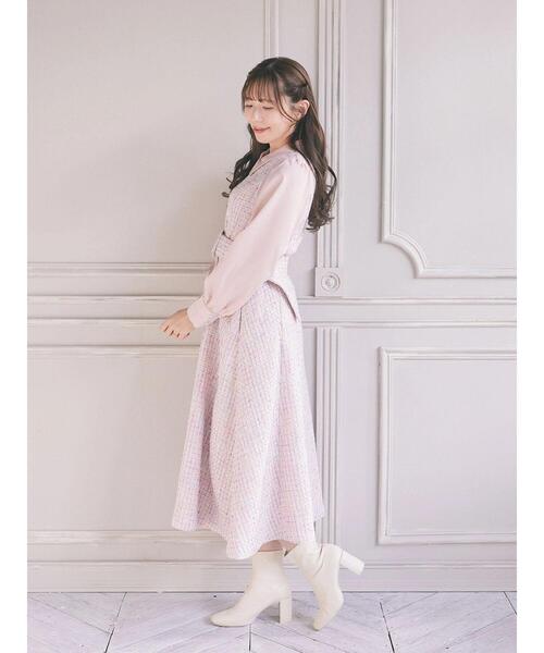 Areeam クラシックツイードワンピース あいにゃん Areeamクラシックツイードワンピース | Shop at Mercari from