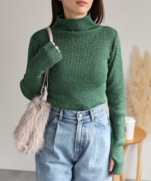 セール】＜新色追加＞【 ラメニット/きらきら】サムホール付き