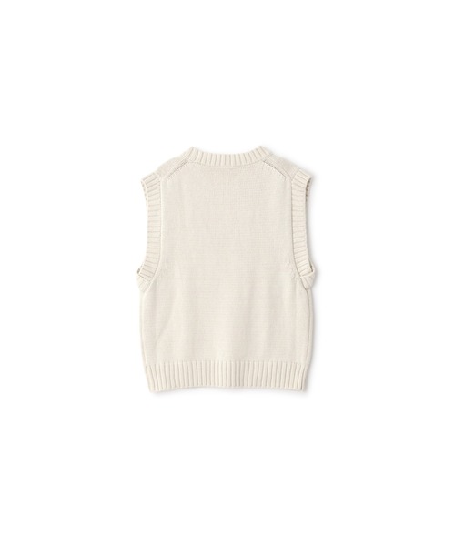 MHL.(エムエイチエル)の「COARSE COTTON LINEN(ベスト・メンズ・オフホワイト/ダークグリーン・LARGE)」の3枚目の写真