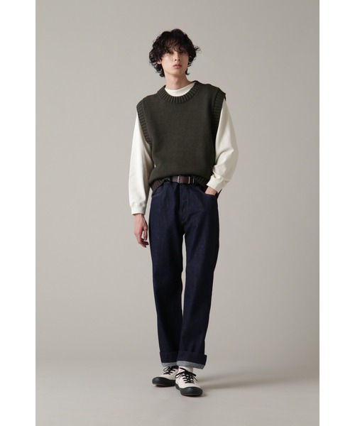 MHL.(エムエイチエル)の「COARSE COTTON LINEN(ベスト・メンズ・オフホワイト/ダークグリーン・LARGE)」の8枚目の写真