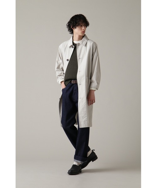 MHL.(エムエイチエル)の「COARSE COTTON LINEN(ベスト・メンズ・オフホワイト/ダークグリーン・LARGE)」の9枚目の写真