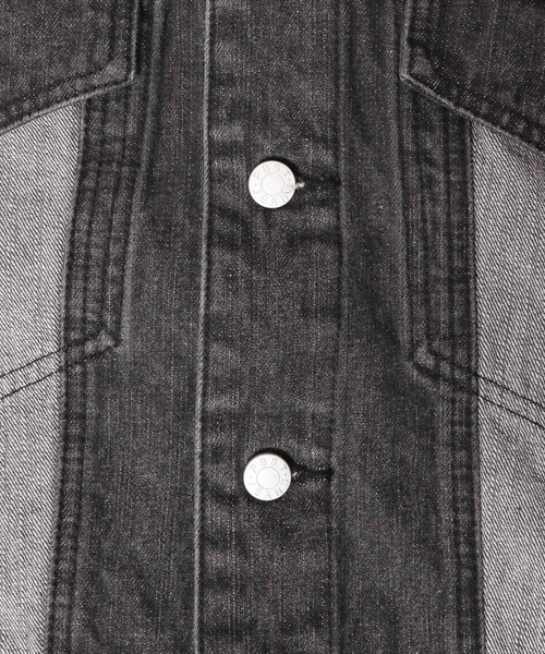 PAGEBOY（ページボーイ）の「WEB限定アイテム／キリカエショートデニムGジャン（デニムジャケット・レディース・ブラック/ブルー・FREE）」の19枚目の写真