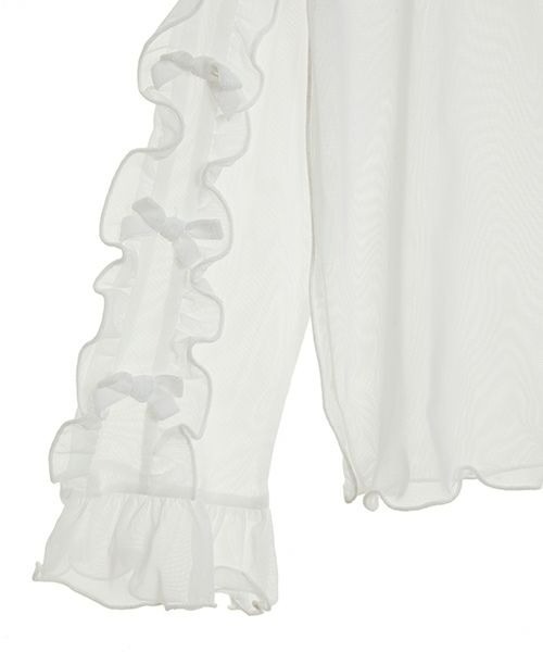 Candy Stripper（キャンディストリッパー）の「DOLLY RIBBON SEE-THROUGH トップス（その他トップス・レディース・レッド/オフホワイト/ブラック・2）」の6枚目の写真