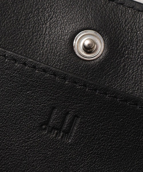 【未使用保管・付属品完備】ダンヒル コインケース 本革 レザー ロゴプレート 黒 dunhill コインケース 「DUNHILL/ダンヒル」本革 ロゴ刻印メタル