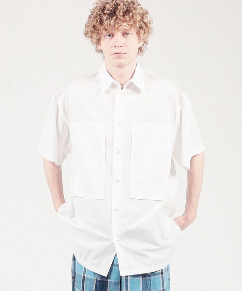 E.TAUTZ（イートウツ）の「E.TAUTZ LINEMAN SHIRTS ショートスリーブシャツ（シャツ/ブラウス・メンズ・ホワイト・M）」の2枚目の写真