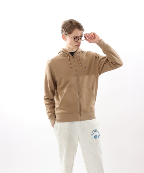 Champion(チャンピオン)の「【Champion/チャンピオン】メンズ ベーシック ジップフーデッドスウェットシャツ(パーカー・メンズ・ブラウン系・LARGE/MEDIUM/XX-LARGE/X-LARGE/SMALL)」の1枚目の写真