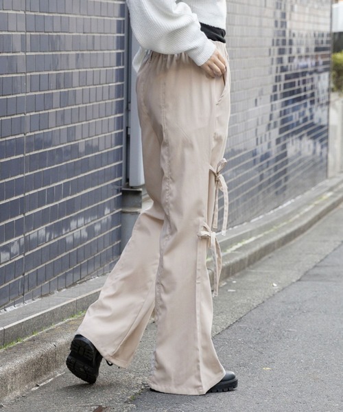 3.3 Field Trip （3.3フィールドトリップ）の「3.3 Field Trip／リボンフレアパンツ 2990139（スラックス・レディース・ブラック/ベージュ/チャコール・MEDIUM/LARGE）」の13枚目の写真