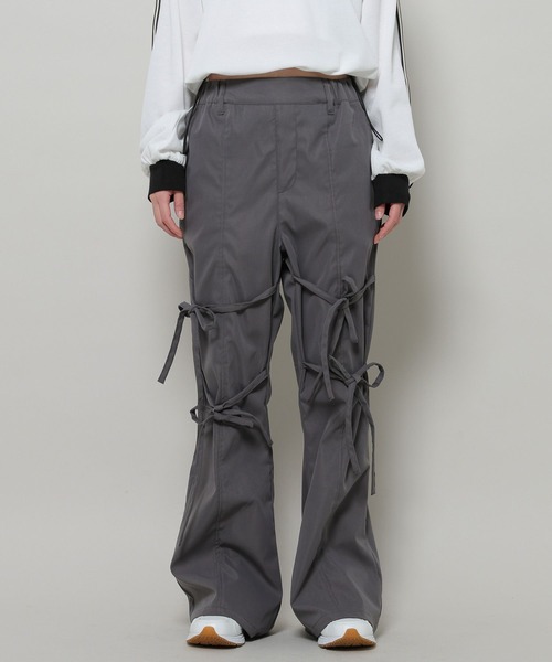 3.3 Field Trip （3.3フィールドトリップ）の「3.3 Field Trip／リボンフレアパンツ 2990139（スラックス・レディース・ブラック/ベージュ/チャコール・MEDIUM/LARGE）」の20枚目の写真