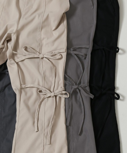 3.3 Field Trip （3.3フィールドトリップ）の「3.3 Field Trip／リボンフレアパンツ 2990139（スラックス・レディース・ブラック/ベージュ/チャコール・MEDIUM/LARGE）」の21枚目の写真