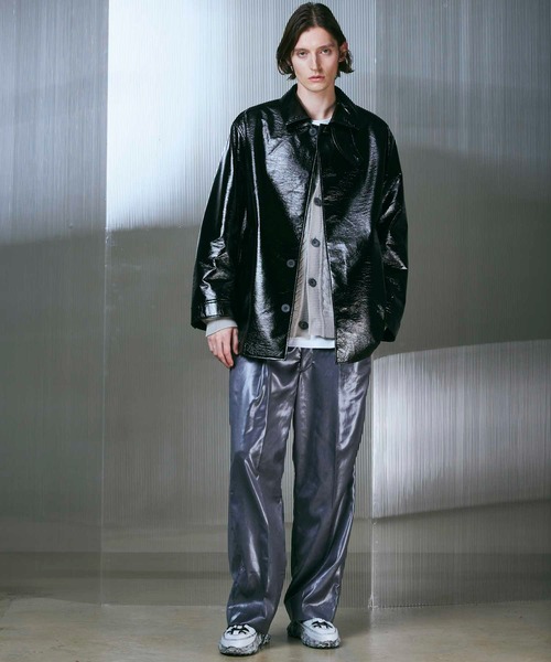 MAISON SPECIAL ケーブル編み インターシャ ニットカーディガン 1 UNISEX》Cable Knitting Sheer Intarsia Prime-Over V-Neck Knit