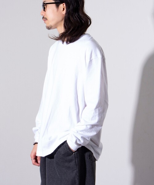 GLOSTER(グロスター)の「【限定展開】【GLOSTER/グロスター】ルーズ クルーネックロンT ベーシック(Tシャツ/カットソー・メンズ・ホワイト/ブラック・S/M/L/XL)」の16枚目の写真