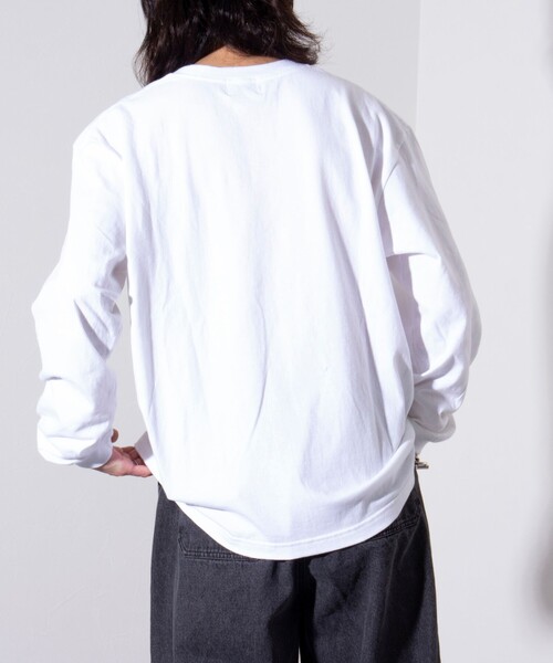 GLOSTER(グロスター)の「【限定展開】【GLOSTER/グロスター】ルーズ クルーネックロンT ベーシック(Tシャツ/カットソー・メンズ・ホワイト/ブラック・S/M/L/XL)」の17枚目の写真