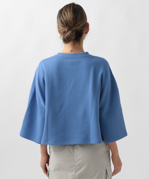 Champion(チャンピオン)の「【Champion(チャンピオン)】別注ロゴショートスウェット(スウェット・レディース・オートミール/オフホワイト/ブルー・FREE)」の13枚目の写真