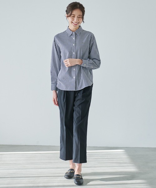 Arnold Palmer（アーノルドパーマー）の「ギンガムチェック リラックス シャツ（シャツ/ブラウス・レディース・ダークネイビー/ネイビー/ブラック・S/M/L）」の11枚目の写真