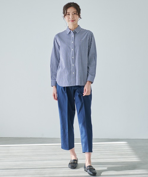 Arnold Palmer（アーノルドパーマー）の「ギンガムチェック リラックス シャツ（シャツ/ブラウス・レディース・ダークネイビー/ネイビー/ブラック・S/M/L）」の14枚目の写真