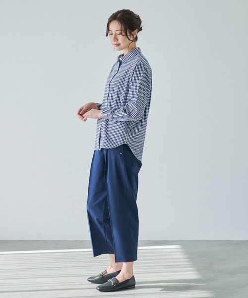 Arnold Palmer（アーノルドパーマー）の「ギンガムチェック リラックス シャツ（シャツ/ブラウス・レディース・ダークネイビー/ネイビー/ブラック・S/M/L）」の15枚目の写真