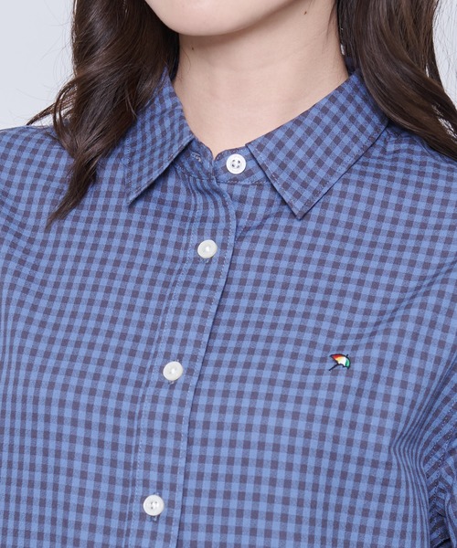 Arnold Palmer（アーノルドパーマー）の「ギンガムチェック リラックス シャツ（シャツ/ブラウス・レディース・ダークネイビー/ネイビー/ブラック・S/M/L）」の4枚目の写真