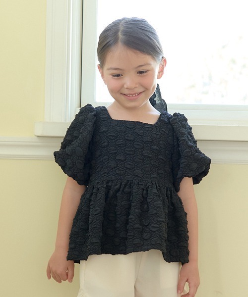 【ぶーぶさま専用】ボリュームスリーブbigリボンシャツ(ブラック) MYINE BONLECILL ブラウス シャツ ボリュームスリーブ 2way フリル