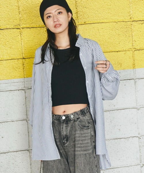 Auntie Rosa Holiday（アンティローザホリデー）の「オーバーサイズレギュラーカラーシャツ（シャツ/ブラウス・レディース・ライトブルー/ブルー/ホワイト/ピンク/ネイビー・FREE）」の7枚目の写真