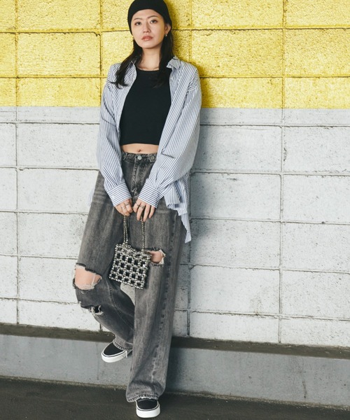 Auntie Rosa Holiday（アンティローザホリデー）の「オーバーサイズレギュラーカラーシャツ（シャツ/ブラウス・レディース・ライトブルー/ブルー/ホワイト/ピンク/ネイビー・FREE）」の12枚目の写真