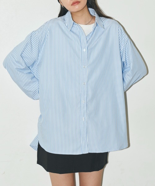 Auntie Rosa Holiday（アンティローザホリデー）の「オーバーサイズレギュラーカラーシャツ（シャツ/ブラウス・レディース・ライトブルー/ブルー/ホワイト/ピンク/ネイビー・FREE）」の17枚目の写真