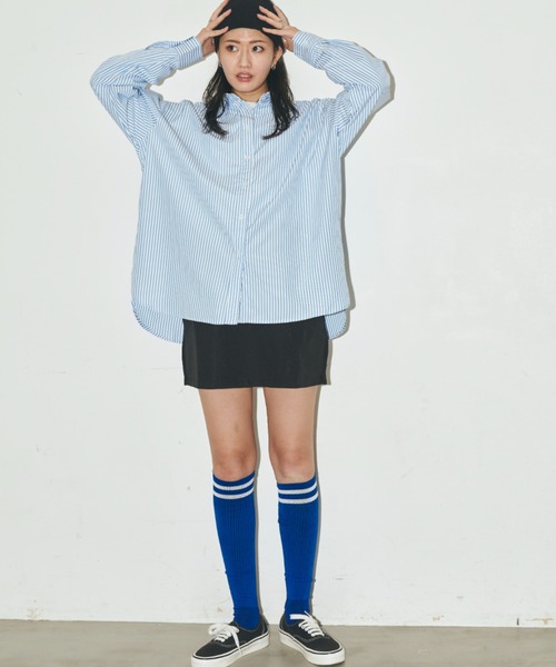 Auntie Rosa Holiday（アンティローザホリデー）の「オーバーサイズレギュラーカラーシャツ（シャツ/ブラウス・レディース・ライトブルー/ブルー/ホワイト/ピンク/ネイビー・FREE）」の21枚目の写真