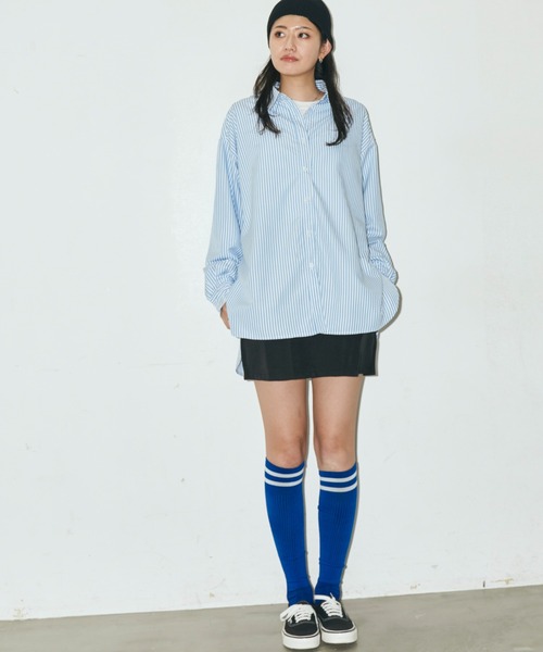 Auntie Rosa Holiday（アンティローザホリデー）の「オーバーサイズレギュラーカラーシャツ（シャツ/ブラウス・レディース・ライトブルー/ブルー/ホワイト/ピンク/ネイビー・FREE）」の22枚目の写真