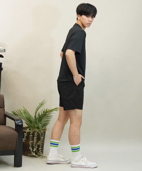 NEW ERA(ニューエラ)の「NEW ERA/ニューエラ ハーフパンツ ショートパンツ ショーツ ロゴ シンプル ナイロン ストレッチ 撥水 14121986(その他パンツ・メンズ・ブラック・L/XL/M)」の8枚目の写真