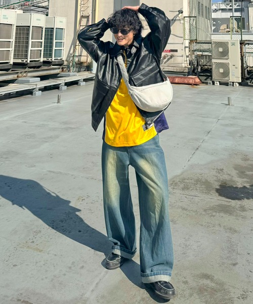 SPINNS（スピンズ）の「ナイロンバナナショルダーバッグ（ショルダーバッグ・メンズ・ブラック/グレー・ONESIZE）」の18枚目の写真